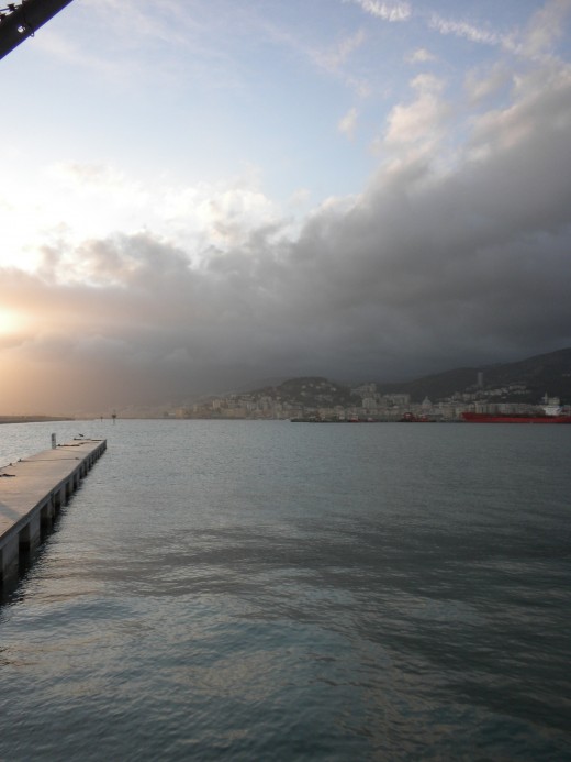 This photo was taken at the Marina In Genova, Italy.  It is northern, Italy on the Med. Sea.