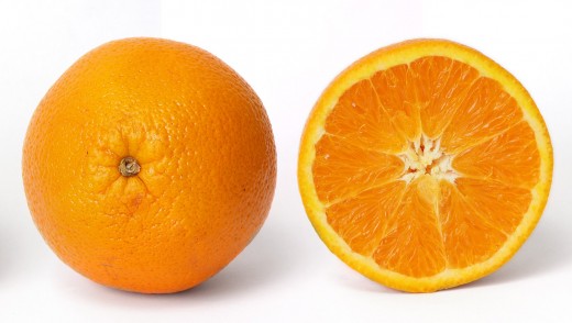 Orange and cross-section