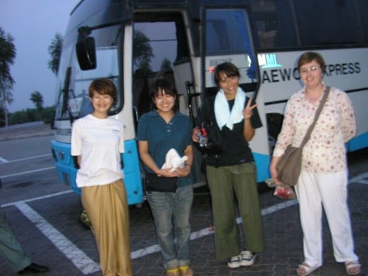 Some Japanese girls who were travelling around Pakistan