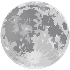 The moon as we see it when it is full. There are legends and truths about lunar full moon influence.