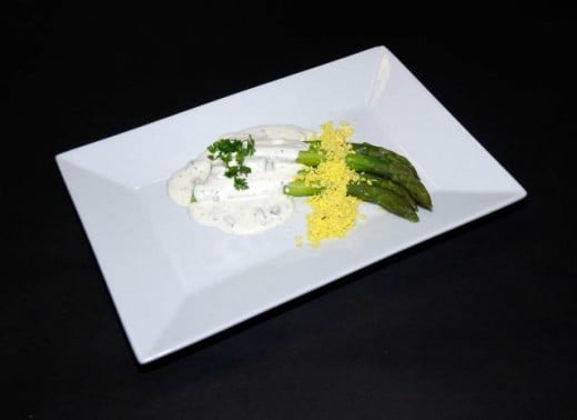 Asparagus as a gastronomic treat.