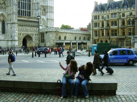 My two daughters on a trip to London.