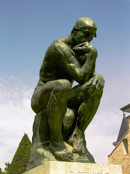 Rodin's "The Thinker" thinking about new topics for hubs 