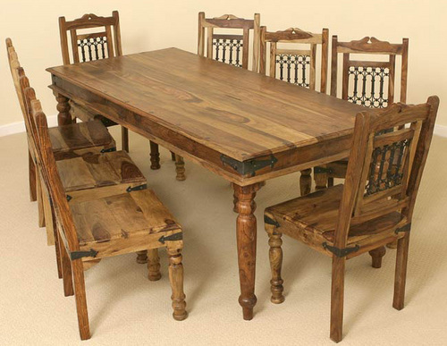 Wooden Dining table with chairs