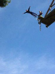 Bunjee jumping at Massignac Adventure Park
