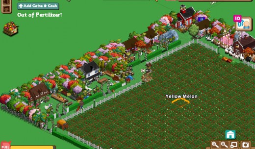 Here's my friends farm, that I gave a make-over much bigger than mine