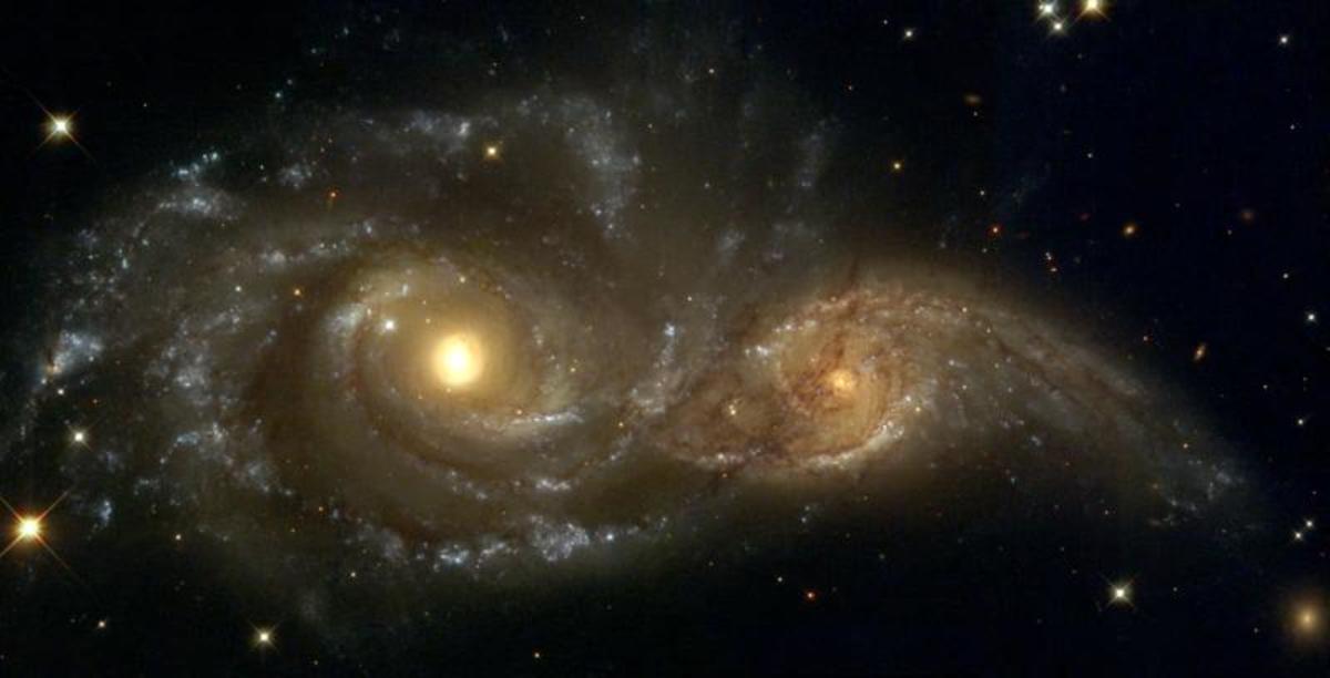 Interacting Spiral Galaxies NGC 2207 and IC 2163