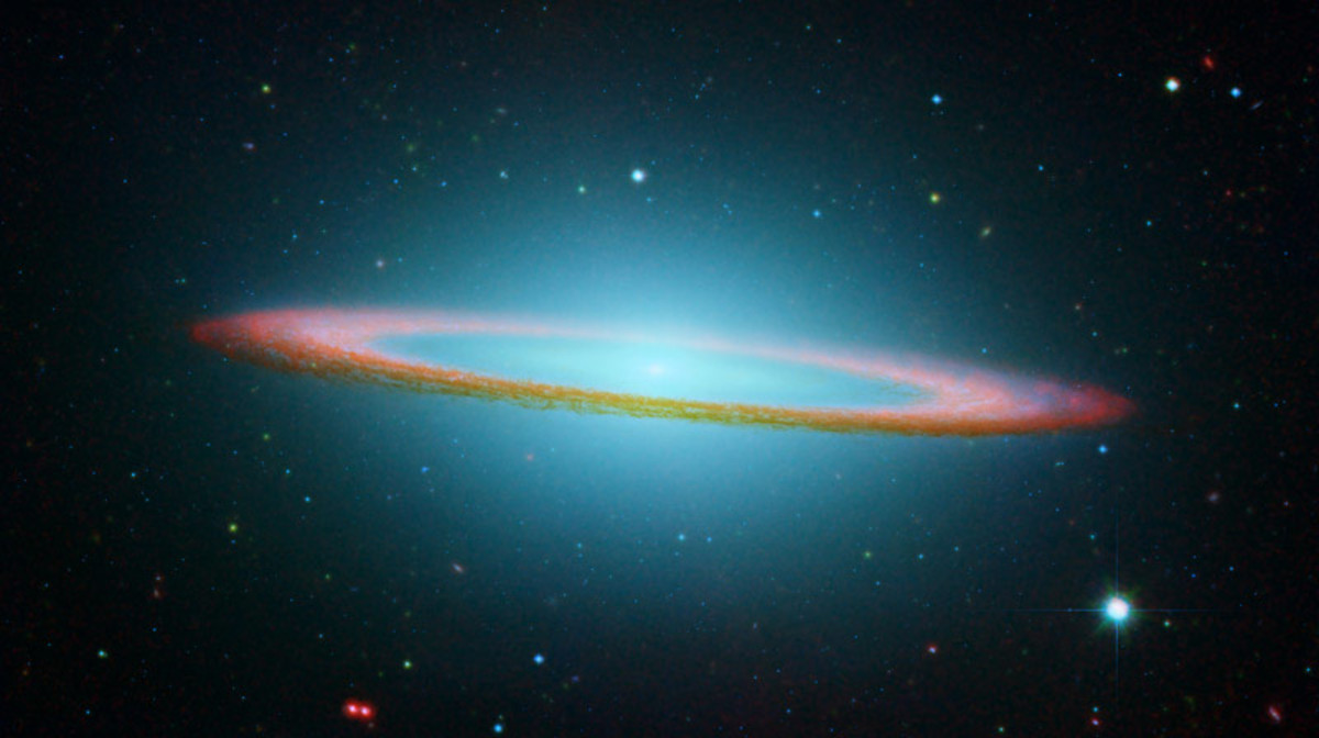 The Sombrero Galaxy in Infrared Light
