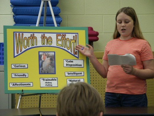 A 4-H Demonstration (illustrated talk) in progress