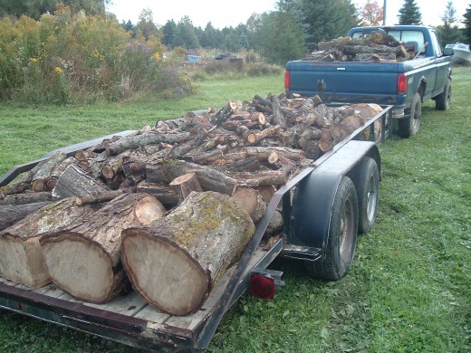 A full load of wood for "Old Blue"