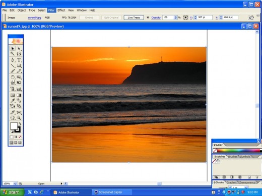 This is a screenshot of the original sunset image