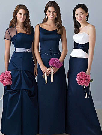Bridesmaid Dresses/Alfred Angelo Separates Style Separates 6 Left: Bodice Style 6491 & Skirt MSKT-S      Center: Bodice Style 6104 & Skirt MSKT-M Right: Bodice Style 6489 & Skirt MSKT-D      Shown in Navy Available in 55 colors Sizes: 2 to 20, 16W to