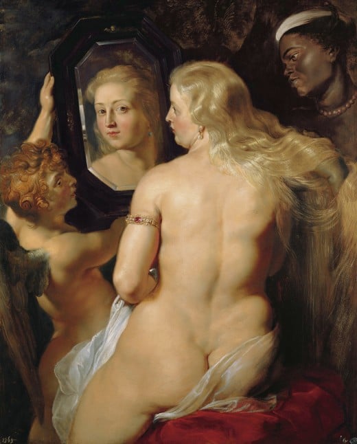 Wikimedia Commons. "Venus at the a Mirror", Rubens.  You are as pretty as this Venus. Yes, YOU are, not your bathing suit!