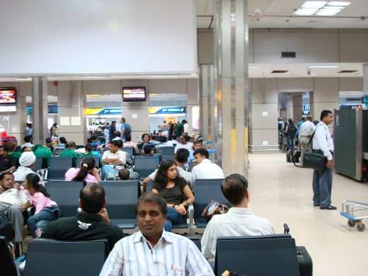 Author waiting in Delhi Airport