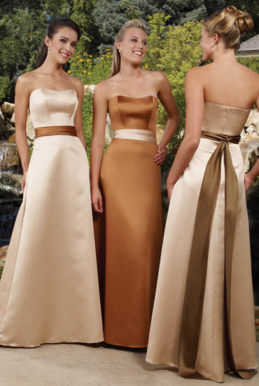 Bridesmaid Dresses:Raylia Bridesmaid Dresses 8300Z This beautiful floor length A-line gown features strapless sweetheart neckline. Gown features optional alternate trim color. Zip back
