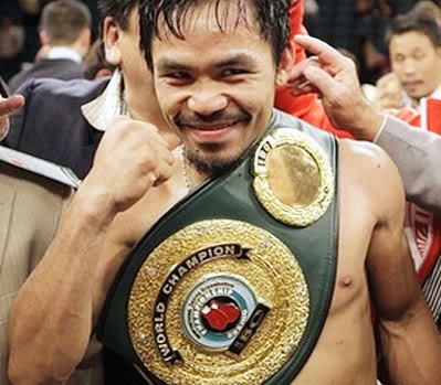Manny Pacquiao displaying the form that makes him a consummate boxer.