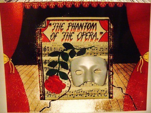 Phantom Of The Opera wall Sculpture aprox. 3' x 2' in size   Not for sale