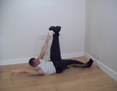 Finger to toe ab crunches.
