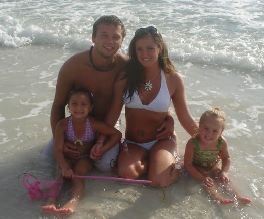 My daughter and her family on beautiful Mexico Beach.