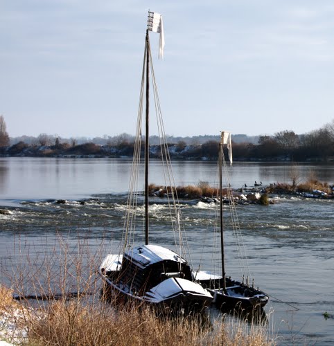 Small boats on river