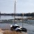 Small boats on river Small boats on river