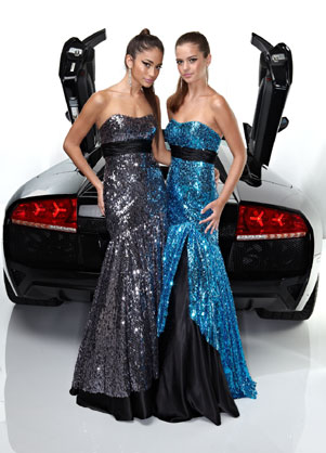 Prom Dress: Davinci Prom Dress Style 1335 Sequins Satin 