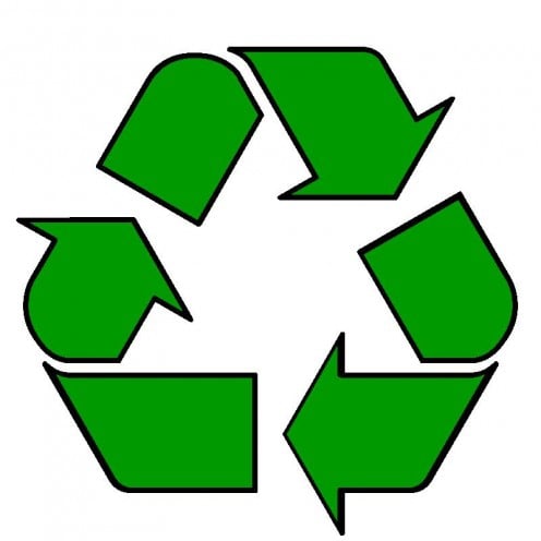 Recycling helps keep our environment green. 