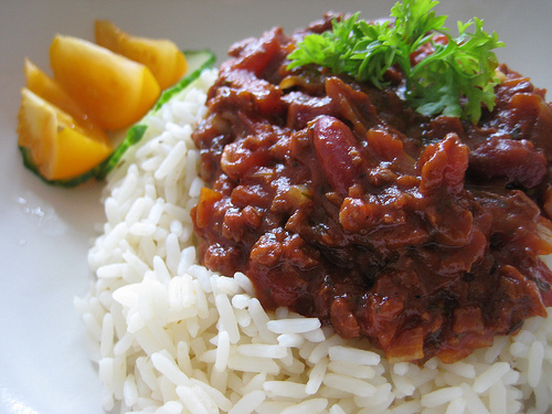 Chili over rice