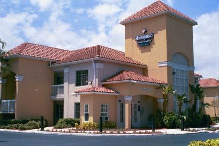 Typical Homestead Suites extended stay hotel.