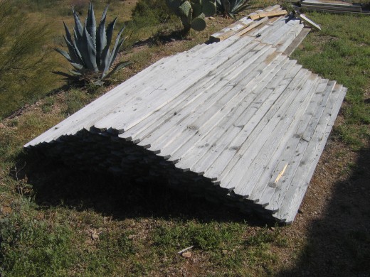 We recycled the slats from our old fence to make the garden boxes.
