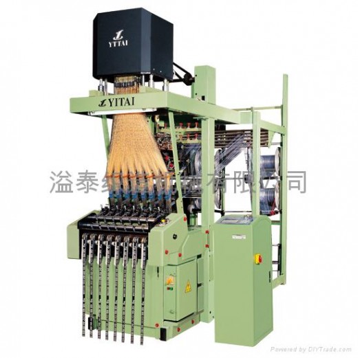 A Jacquard machine is capable of weaving intricate patterns on its own, once the materials are fed in and it is started. This used to take the labor of many people.