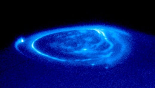 Jupiter's aurora are huge and even show signs of influence from its moons.