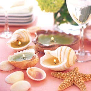 Make some candles like these fantastic sea shell candles.    Image source - http://www.coffsharbour.nsw.gov.au