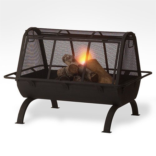 Fire pit covers keep debris and sparks from flying out of the pit.