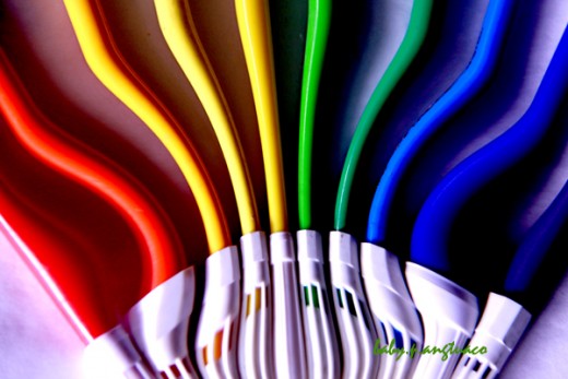 rainbow colored pens