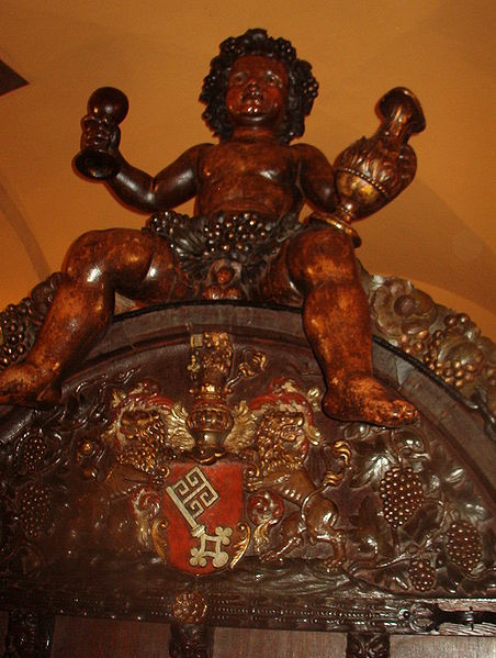 The Bacchus statue inside the Bremen Ratskeller.