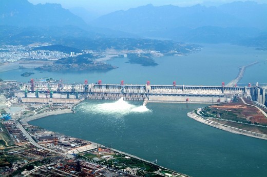 The Chinese Three Gorges Dam has had a huge impact, displacing millions of people, damming the natural flow of the river and causing loss of much farmland upstream.