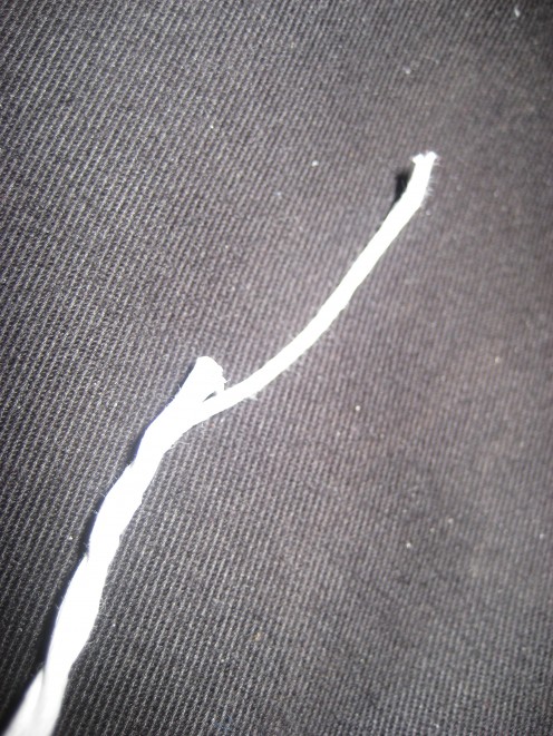 leave a little piece untwisted