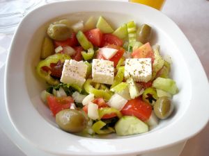 Classic Greek salad for the Mediterranean diet plan