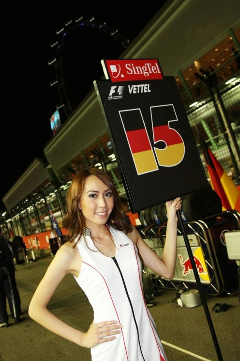 Singapore Formula One Night Race - SingTel Grid Girl