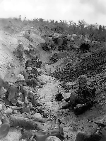 Marines at Orange beach Battle of Peleliu