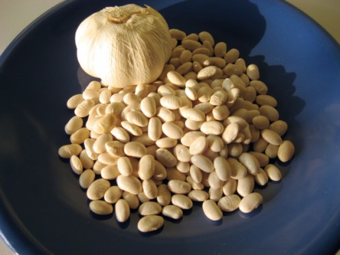 Garlic and white beans / Photo by E. A. Wright