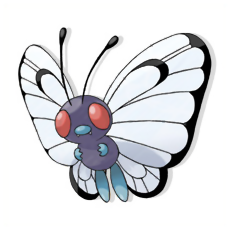 Butterfree is Caterpie final evolution. 