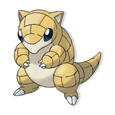 Sandshrew is a little ground mouse pokemon.