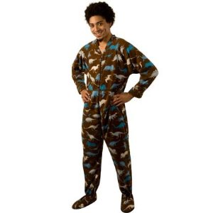 A cute guy ruined by a disastrous dinosaur print.