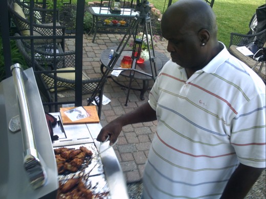 James "Buster" Douglas talked about his diabetes and the cookbook he co-authored. It contains anecdotes about his experiences and favorite Diabetic-friendly recipes. He also grilled for us, chicken with his very own secret sauce.