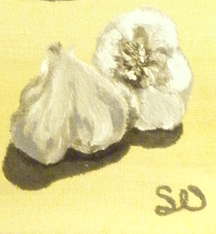 I enjoy painting garlic almost as much as eating it.