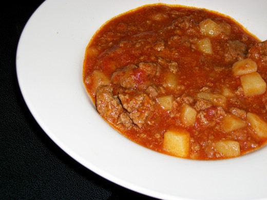 Hamburger Stew.  Personal Photo.  