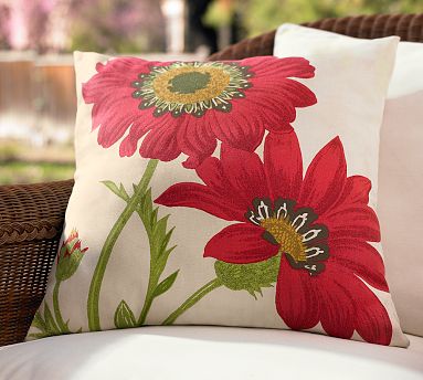 The large scale poppies on this pillow definitely give it a more modern feel; it can even be slightly masculine.