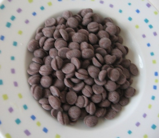 Chocolate chips for the Walnut Biscuits